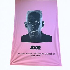 Tyler The Creator IGOR Pink Flag Banner Wall Hanging Album Promo Golf Wang‎ 2019